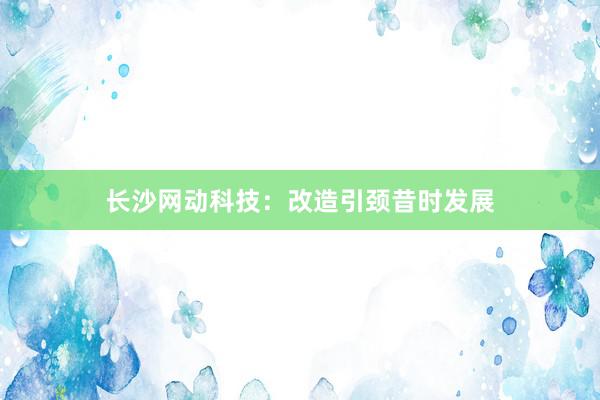 长沙网动科技：改造引颈昔时发展